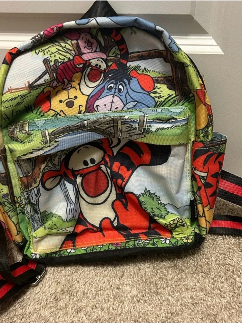 Winnie the Pooh Tigger & Friends Kids Backpack - Colorful Cartoon Print